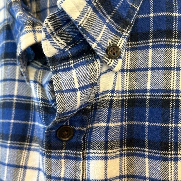 Heavy Fall Winter Flannel Plaid Lands End Men’s Button Down XXL - Picture 6 of 9